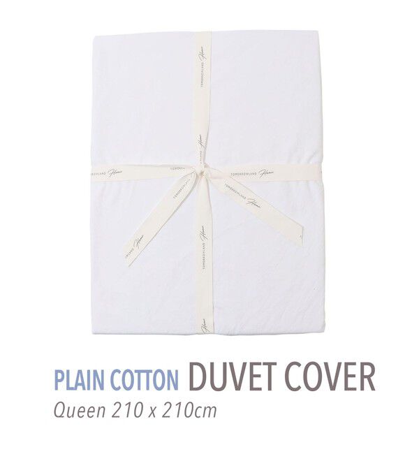 TOMORROWLAND HOME「プレーンコットン 掛布団カバー（クイーン）」|その他|11 ホワイト