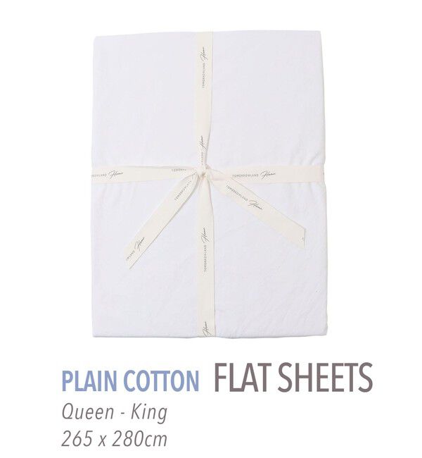 TOMORROWLAND HOME「プレーンコットン フラットシーツ（クイーン～キング）」|その他|11 ホワイト