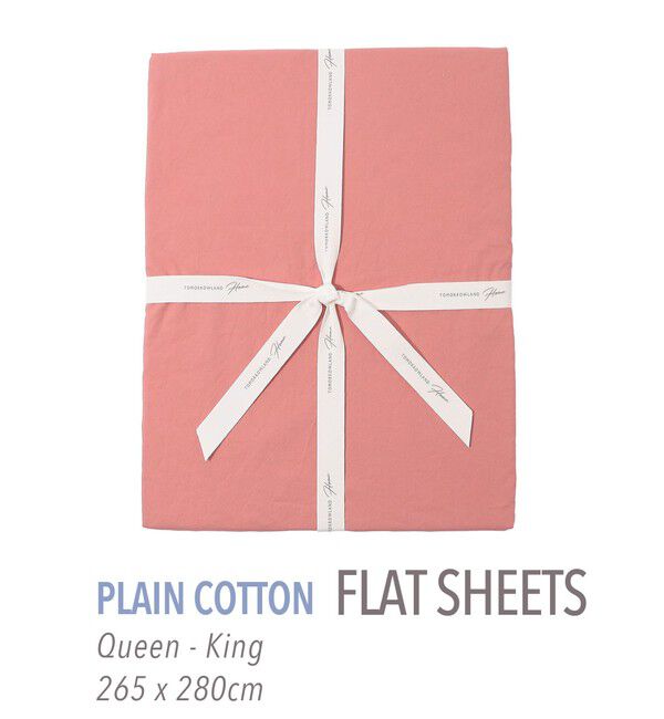 TOMORROWLAND HOME「プレーンコットン フラットシーツ（クイーン～キング）」|その他|47 ピンク