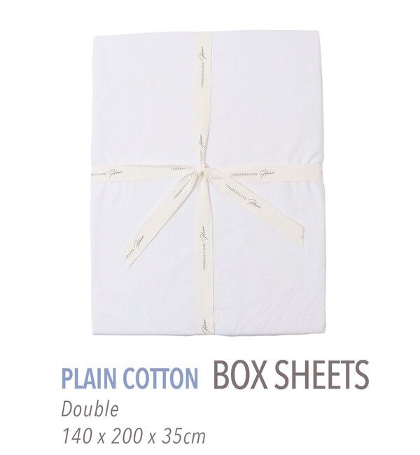 TOMORROWLAND HOME「プレーンコットン ボックスシーツ（ダブル）」|その他|11 ホワイト