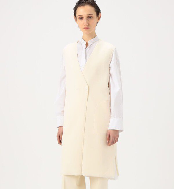 DES PRES「レーヨンナイロンダブルフェイス ロングジレ」|ベスト・ジレ|