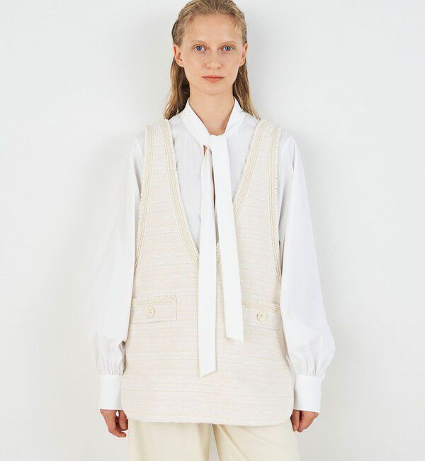 DES PRES「ドロップレットジャカード Vネックベスト」|ベスト・ジレ|