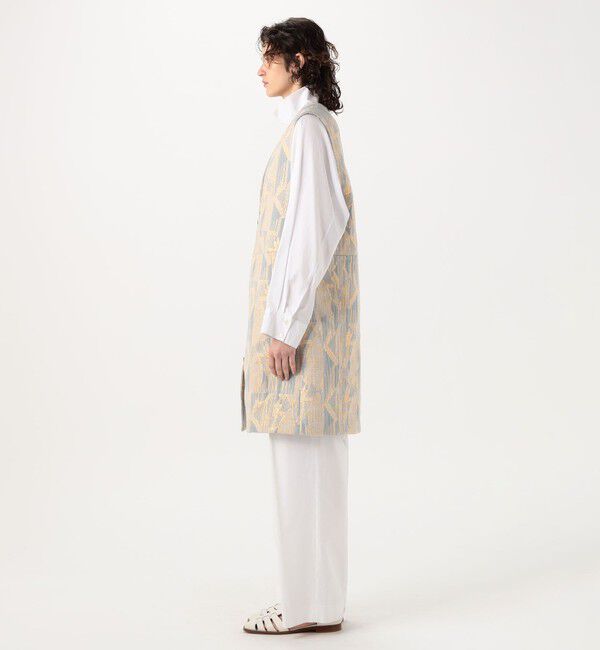 MACPHEE「ジオメトリックグリッタージャカード ロングジレ」|ベスト・ジレ|