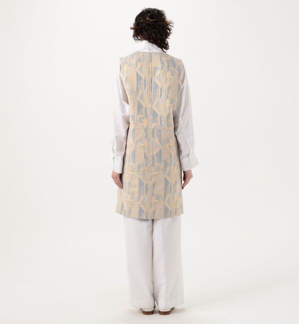 MACPHEE「ジオメトリックグリッタージャカード ロングジレ」|ベスト・ジレ|