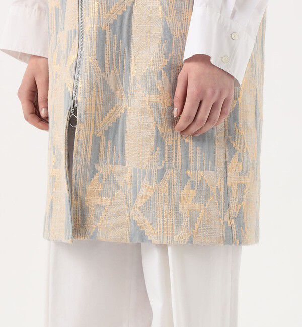 MACPHEE「ジオメトリックグリッタージャカード ロングジレ」|ベスト・ジレ|