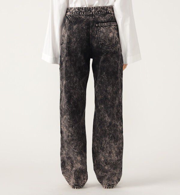 DES PRES「ケミカルウォッシュデニム ハイウエストラウンドパンツ」|デニム|