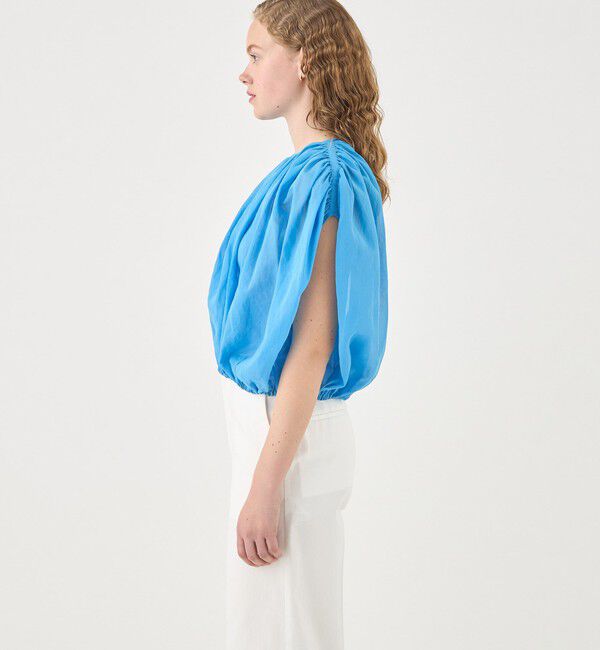 TOMORROWLAND collection「ルコットンオーガンジー バブルギャザーブラウス」|シャツ・ブラウス|