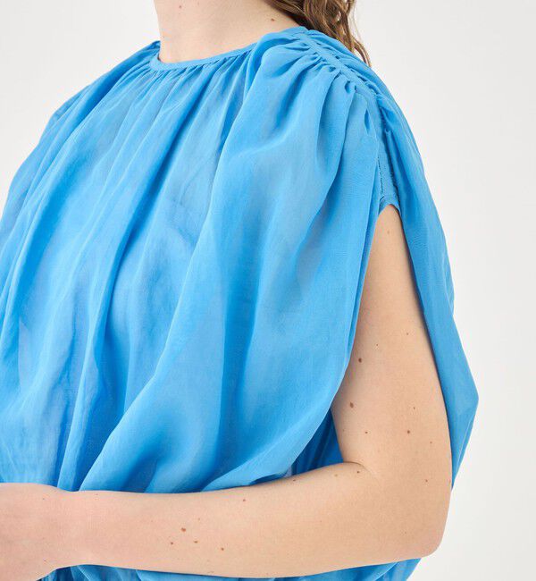 TOMORROWLAND collection「ルコットンオーガンジー バブルギャザーブラウス」|シャツ・ブラウス|