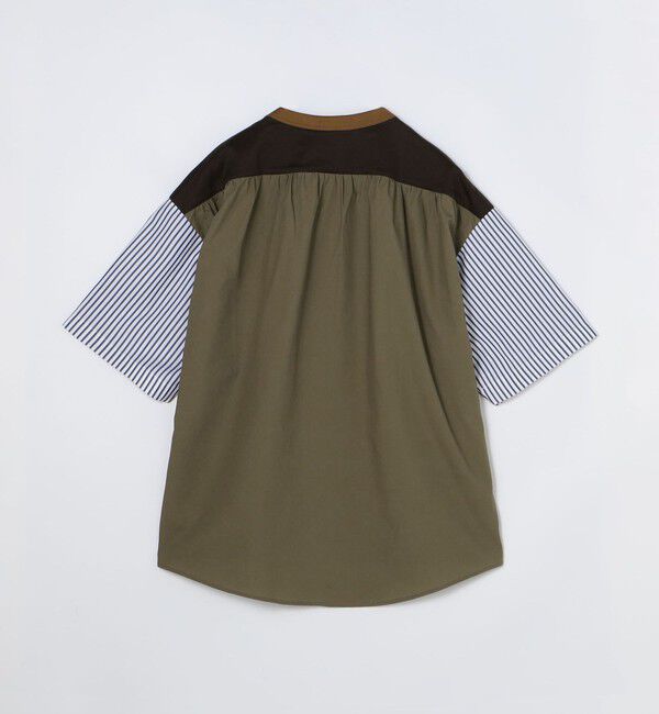 TOMORROWLAND MENS「コットン天竺 シャツコンビショートスリーブクルーネックプルオーバー」|Tシャツ・カットソー|