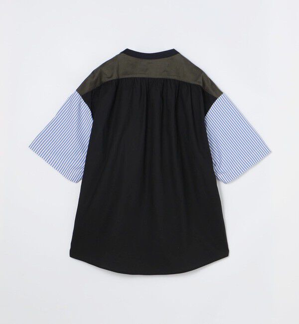 TOMORROWLAND MENS「コットン天竺 シャツコンビショートスリーブクルーネックプルオーバー」|Tシャツ・カットソー|