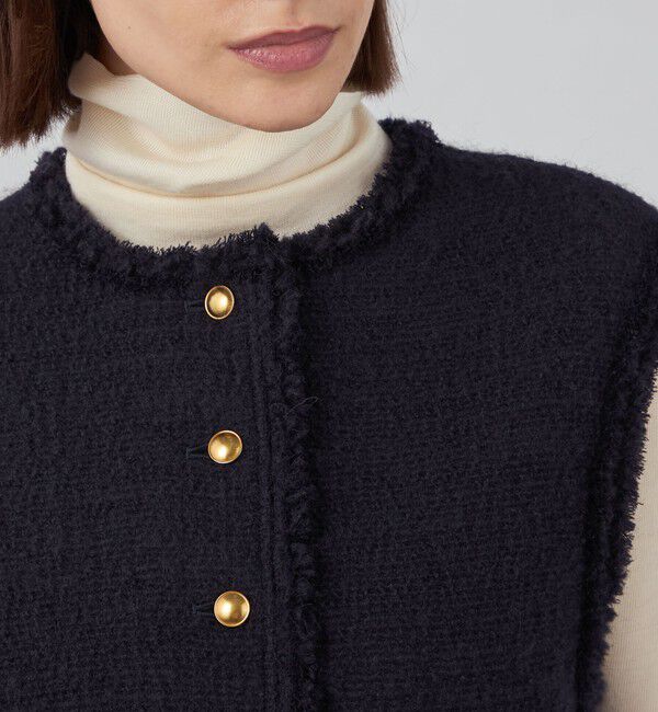 TOMORROWLAND collection「ブークレーファンシー クルーネックジレ」|ベスト・ジレ|