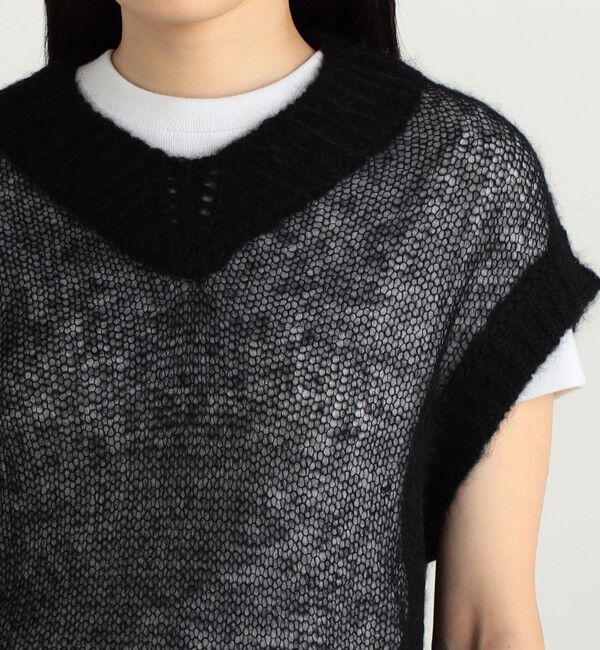 Edition「ベビーアルパカ シアーニットベスト」|ベスト・ジレ|