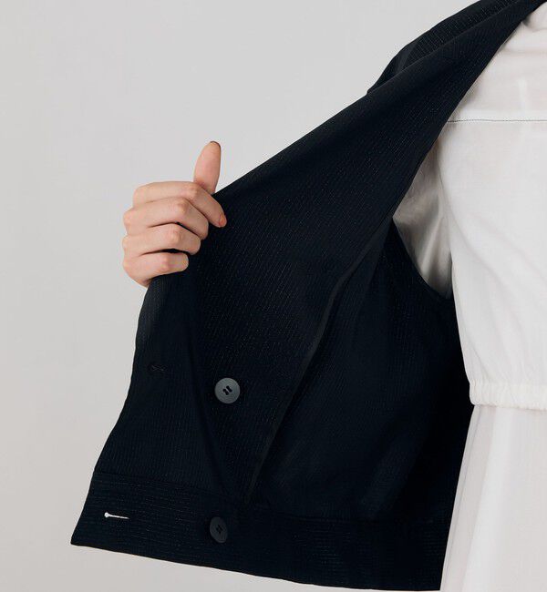 DES PRES「ドットジャカード ショートブルゾン」|ブルゾン・スタジャン|