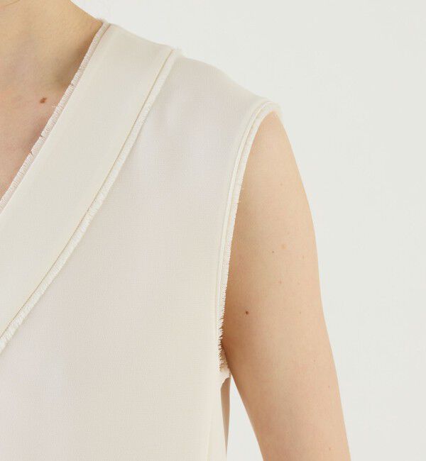 GALERIE VIE「ダブルクロス Vネックスリーブレスベスト」|ベスト・ジレ|