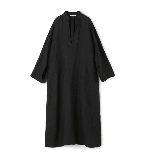 GALERIE VIE「ブラッシュドリネン　カフタンロングドレス」|ワンピース|19 ブラック