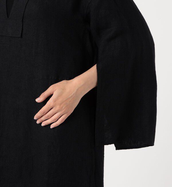 GALERIE VIE「ブラッシュドリネン　カフタンロングドレス」|ワンピース|