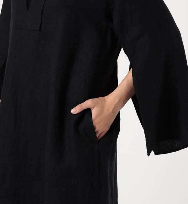 GALERIE VIE「ブラッシュドリネン　カフタンロングドレス」|ワンピース|