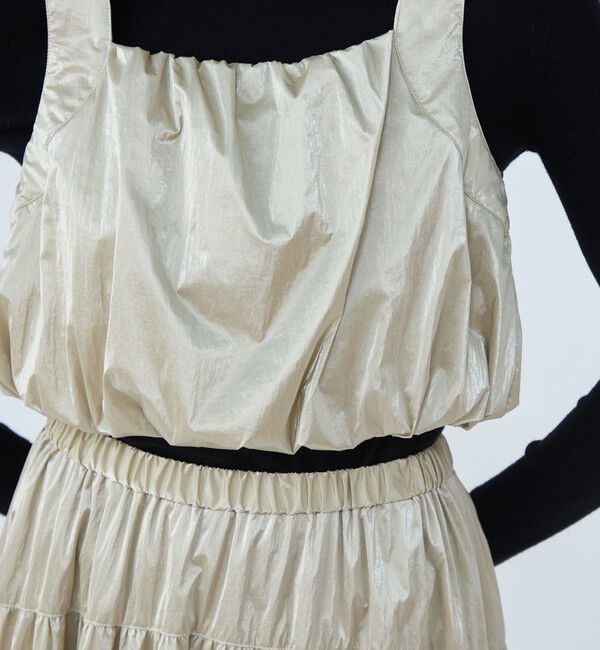 Ballsey「シャイニーコーティング ギャザータンクトップブラウス」|その他|