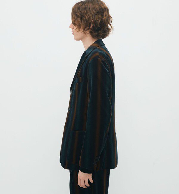 CABaN「CABaN ベロア グラデーションストライプ テーラードジャケット」|テーラードジャケット|