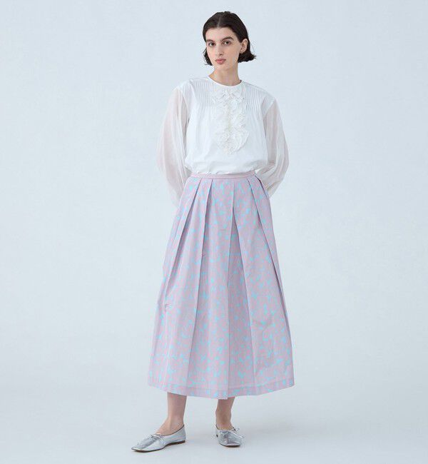 TOMORROWLAND collection「ハートプリント タックスイングスカート」|フレア|