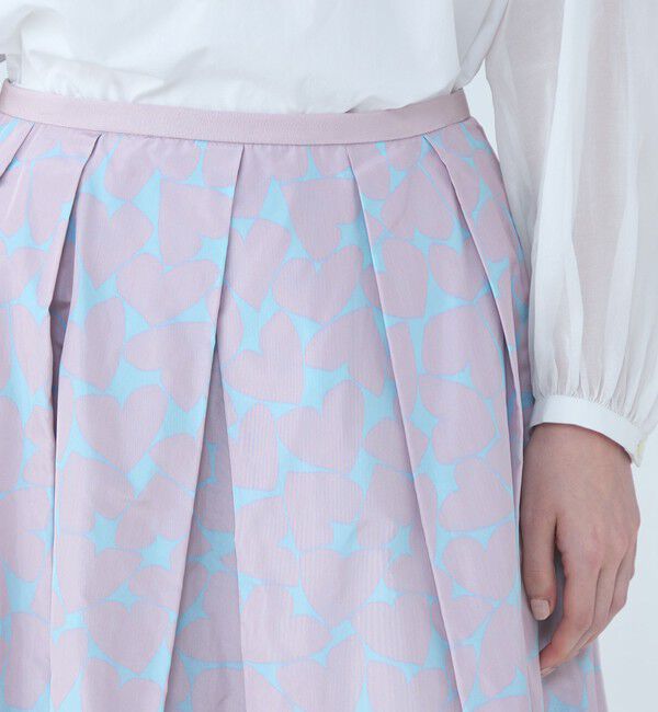 TOMORROWLAND collection「ハートプリント タックスイングスカート」|フレア|