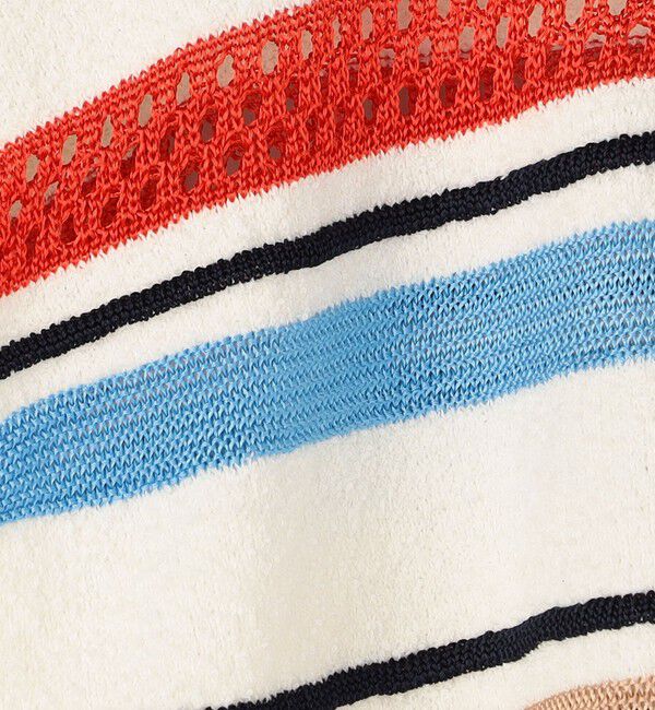 MACPHEE「パイルボーダー クルーネックベスト」|ベスト・ジレ|