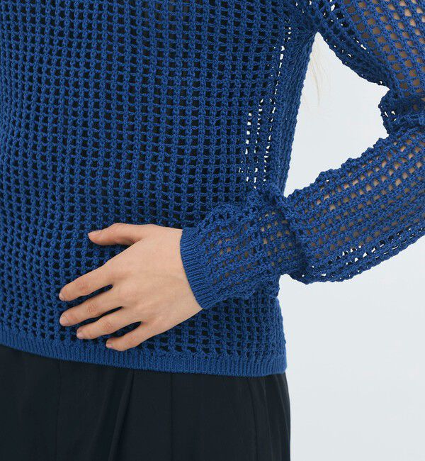 CABaN「コットンメッシュ クルーネックプルオーバー」|ニット・セーター|