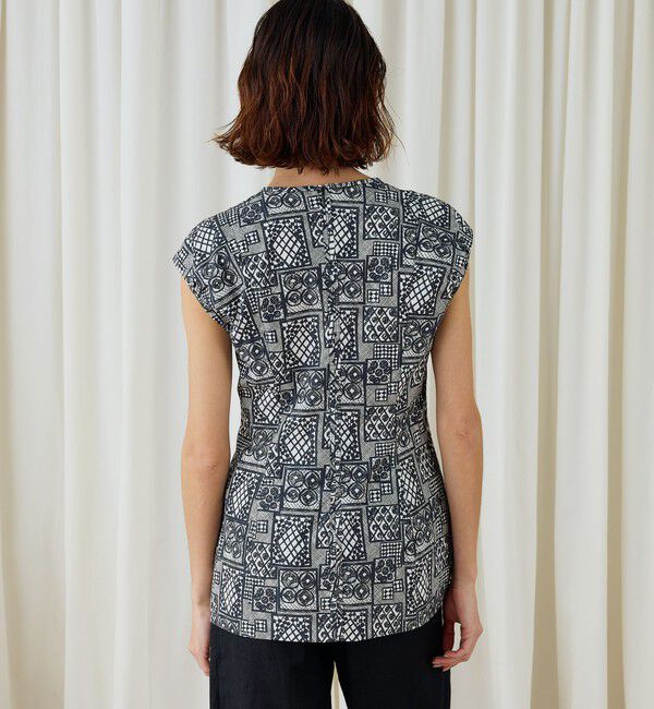 DES PRES「パッチワークレースプリント シェイプブラウス」|シャツ・ブラウス|