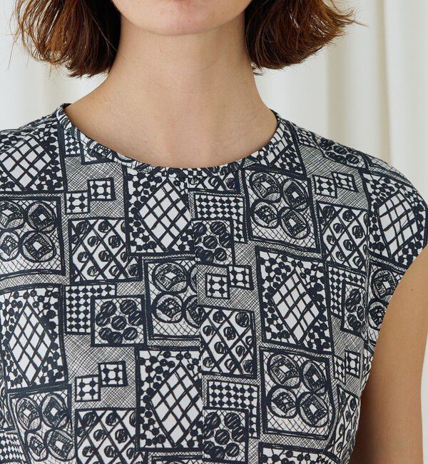 DES PRES「パッチワークレースプリント シェイプブラウス」|シャツ・ブラウス|