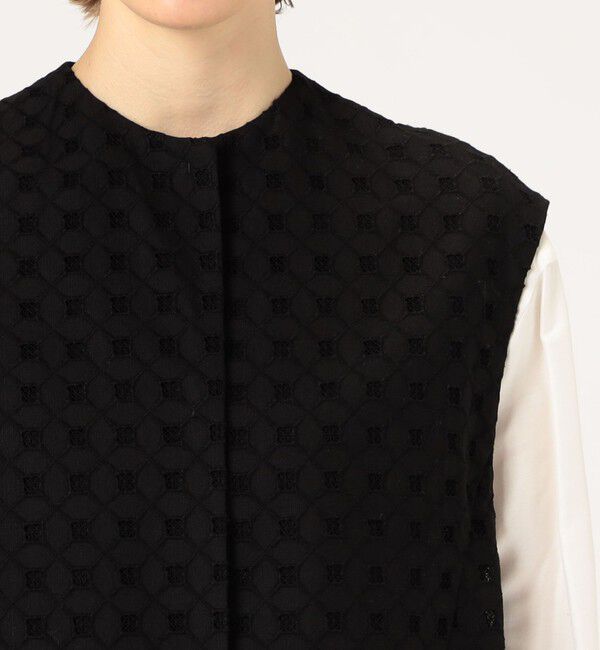 Ballsey「コットンエンブロイダリーコクーンジレ」|ベスト・ジレ|