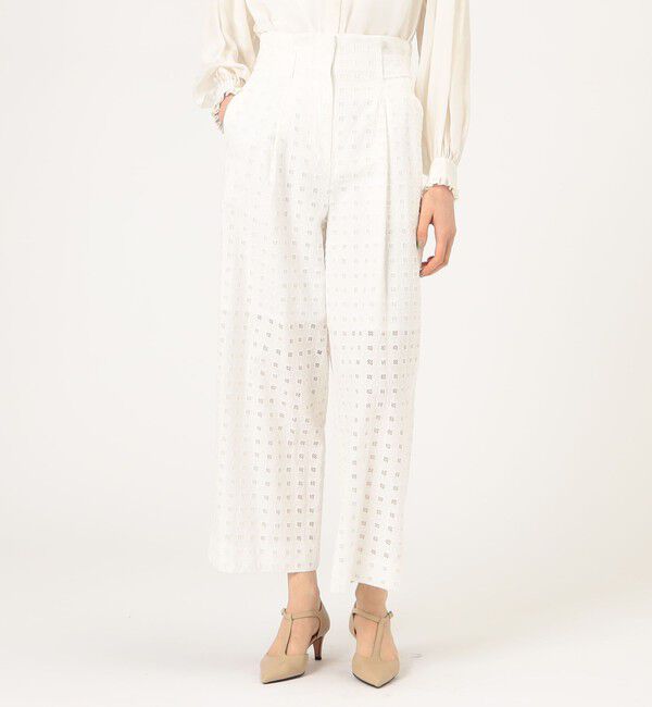 Ballsey「コットンエンブロイダリー サイドタブパンツ」|その他|