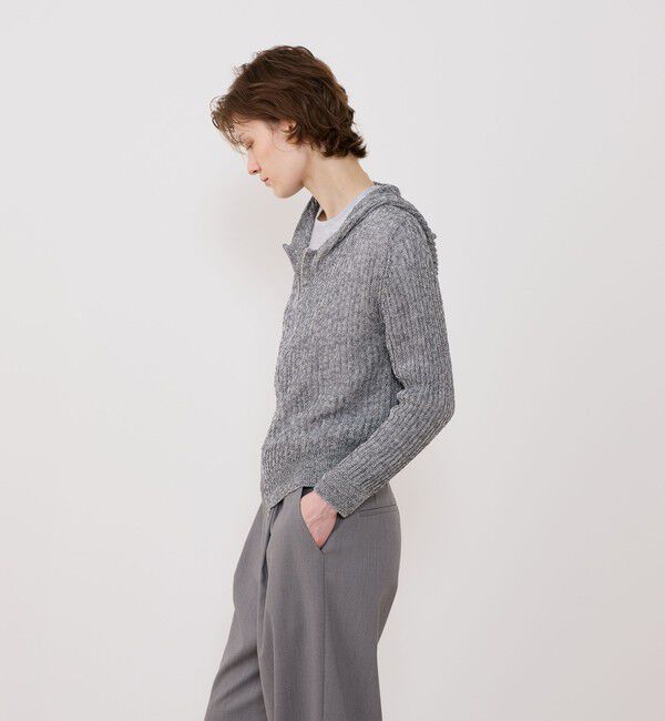 GALERIE VIE「コットンリネンムリネ フーデッドカーディガン」|カーディガン|