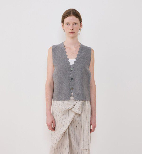 GALERIE VIE「ウーステッドミラノリブ ベスト」|ベスト・ジレ|