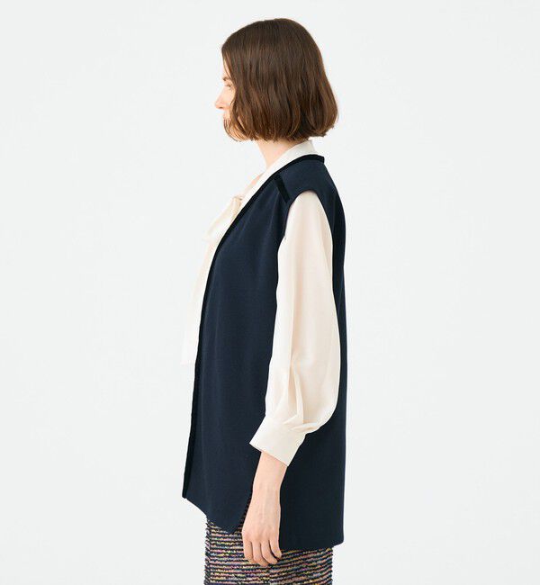 Ballsey「ミラノリブ Vネックジレ」|ベスト・ジレ|