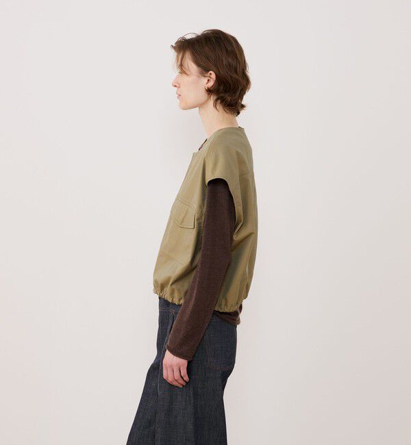 GALERIE VIE「クラシカルギャバジン オーバルベスト」|ベスト・ジレ|