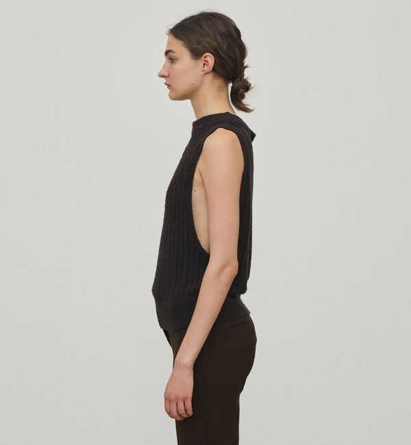 DES PRES「シルクループヤーン ケーブルベスト」|ベスト・ジレ|