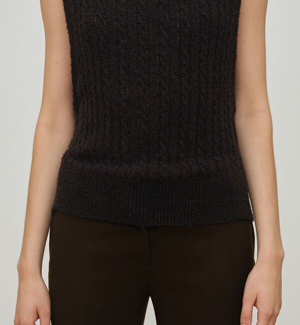 DES PRES「シルクループヤーン ケーブルベスト」|ベスト・ジレ|