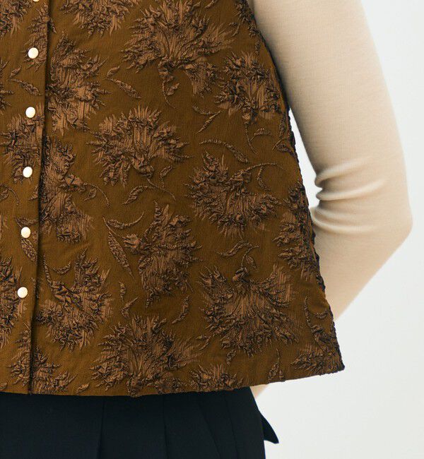 TOMORROWLAND collection「フローラビーストレッチ トラペーズジレ」|ベスト・ジレ|