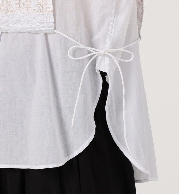 TOMORROWLAND GOODS「JANE GUSTAVSSON MONA コットンエンブロイダリー バンドネックブラウス」|シャツ・ブラウス|