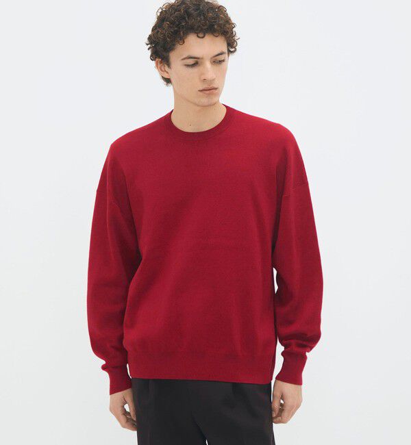 CABaN「コットンカシミヤ クルーネックプルオーバー」|ニット・セーター|