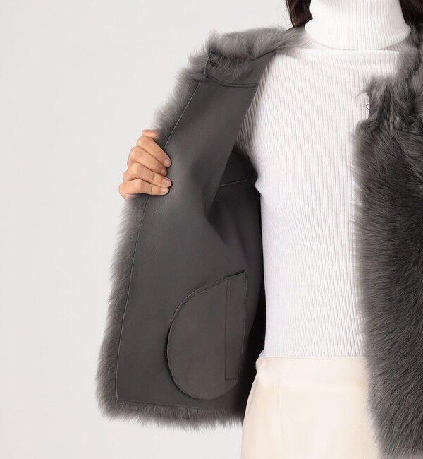 TOMORROWLAND GOODS「KARL DONOGHUE ショートムートンジレ」|ベスト・ジレ|