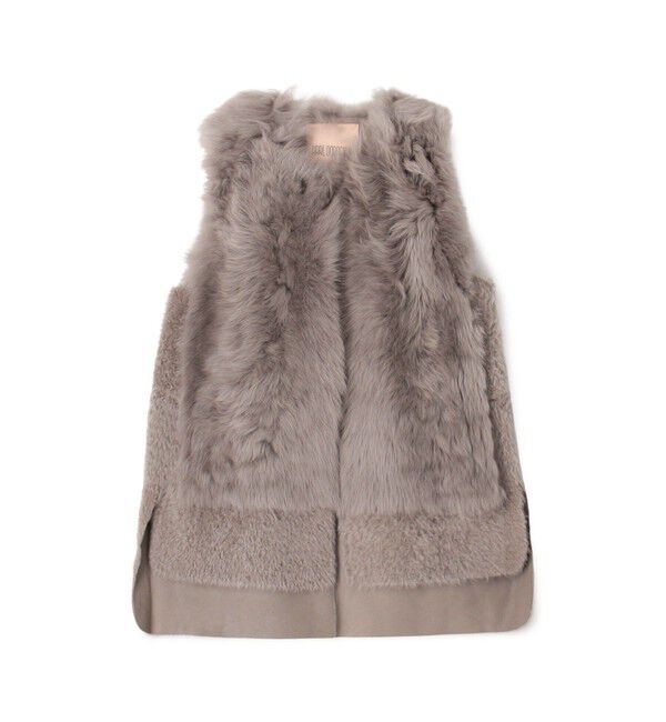 TOMORROWLAND GOODS「KARL DONOGHUE MIDI ムートンジレ」|ベスト・ジレ|15 グレー
