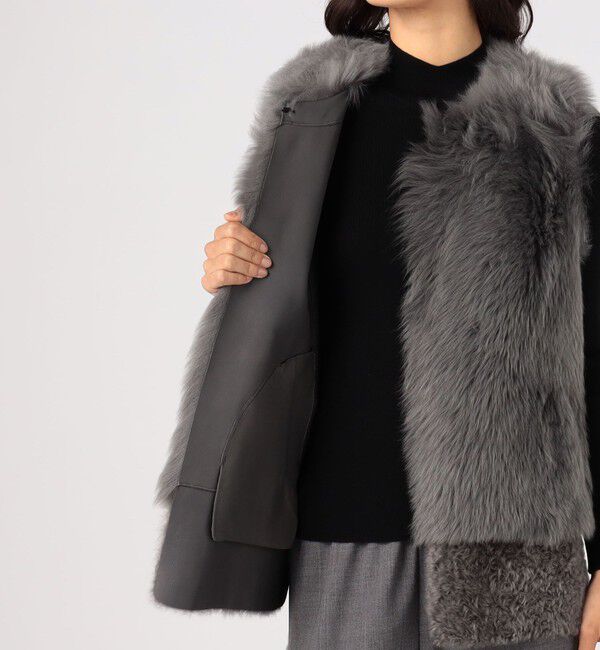 TOMORROWLAND GOODS「KARL DONOGHUE MIDI ムートンジレ」|ベスト・ジレ|