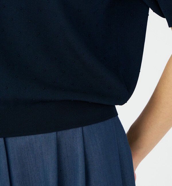 Ballsey「【WEB先行予約】ストレッチタックドット ポロプルオーバー」|ニット・セーター|