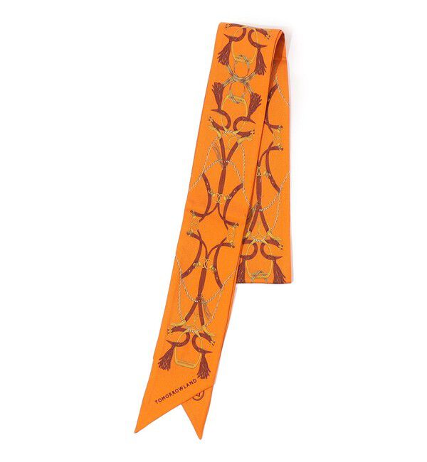 TOMORROWLAND GOODS「Atelier TOMORROWLAND TASSELシルク ボウタイスカーフ」|バンダナ・スカーフ|28 オレンジ系