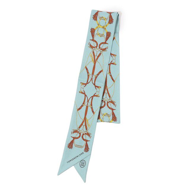 TOMORROWLAND GOODS「Atelier TOMORROWLAND TASSELシルク ボウタイスカーフ」|バンダナ・スカーフ|62 ライトブルー系