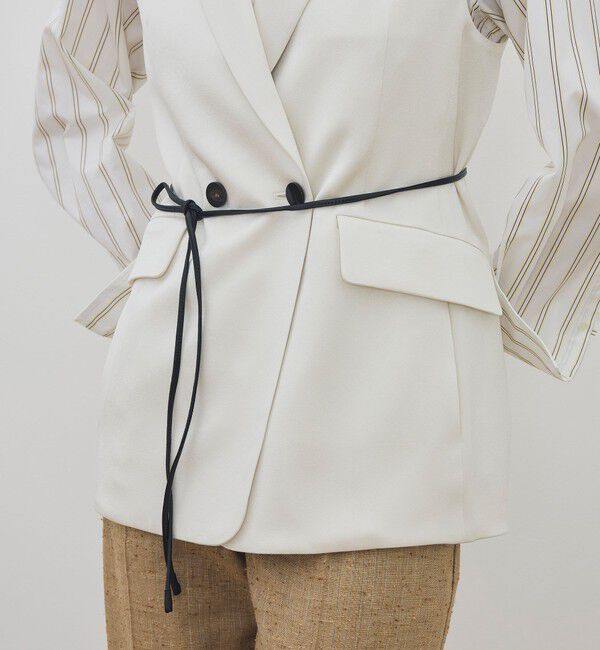 DES PRES「【WEB先行予約】サテンジョーゼット ベルテッドジレ」|ベスト・ジレ|