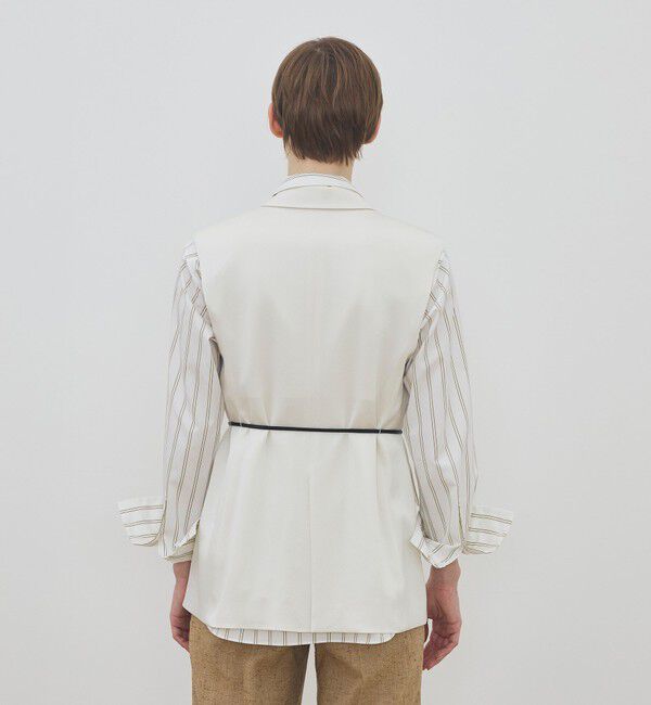 DES PRES「【WEB先行予約】サテンジョーゼット ベルテッドジレ」|ベスト・ジレ|