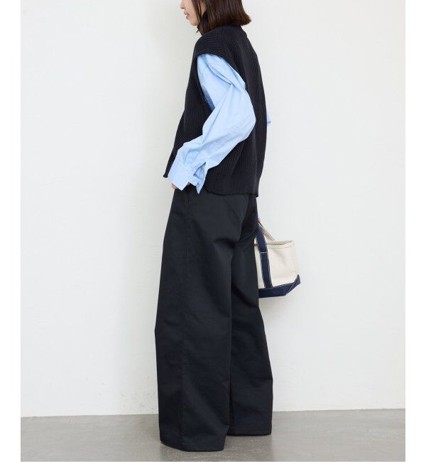 SLOBE IENA「チノタックワイドパンツ」|チノ|