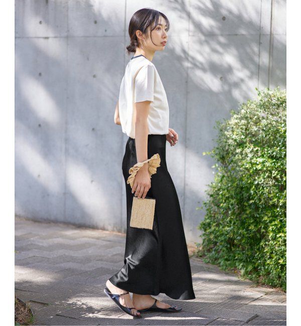 IENA「《追加11》ダブルサテンスカート」|スカート|